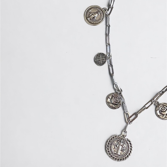 Medallion Religious Charm Necklace - Picture 4 of 8